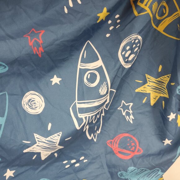 Gllquen Baby Blue Rockets Space Print Baby Bed Fitted Sheet Crib Sheet Fitted - Picture 2 of 4